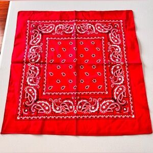 Classic Red Paisley Bandana Scarf